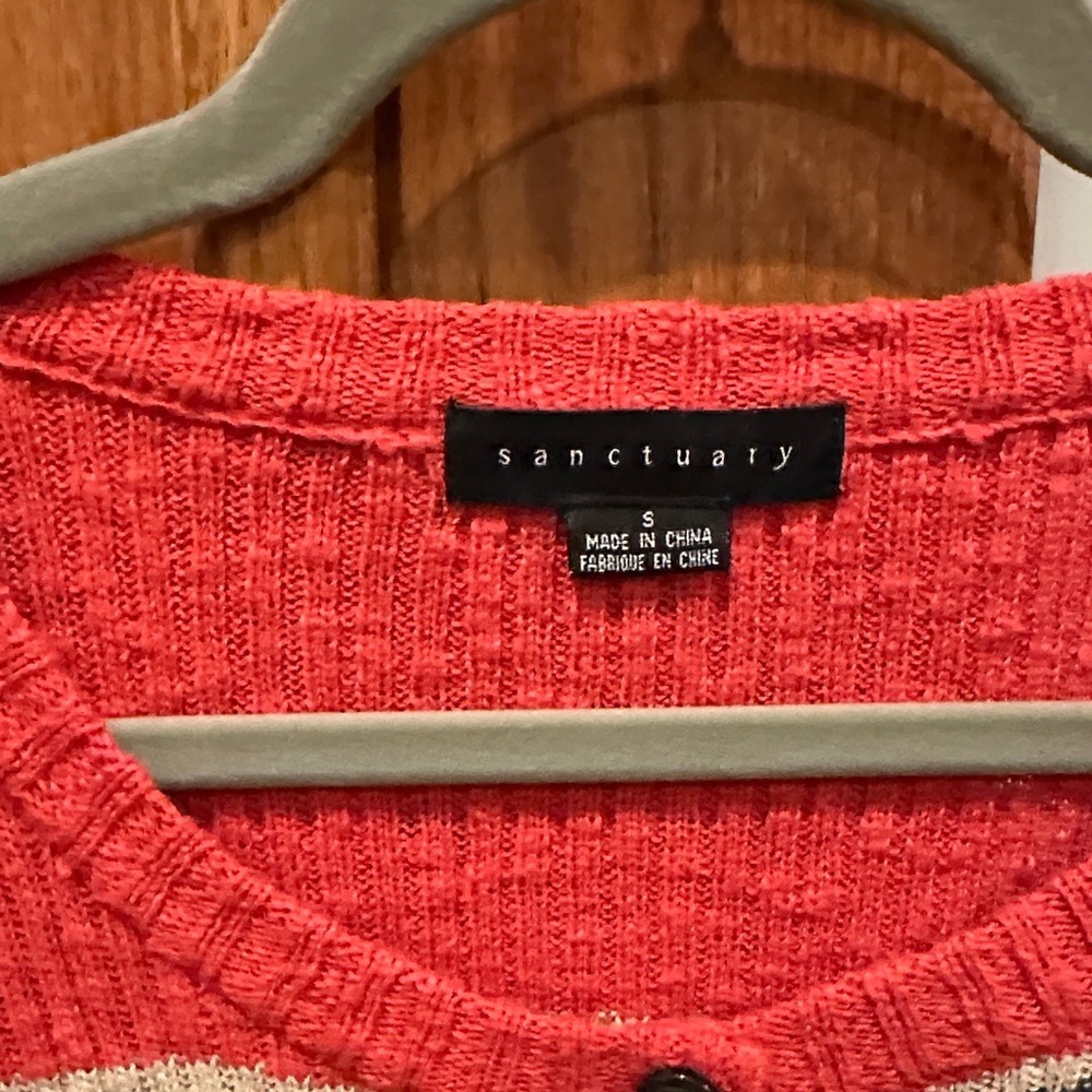 Sanctuary Red Striped Sweater - Picture 2 of 6